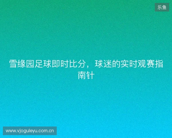 雪缘园足球即时比分，球迷的实时观赛指南针